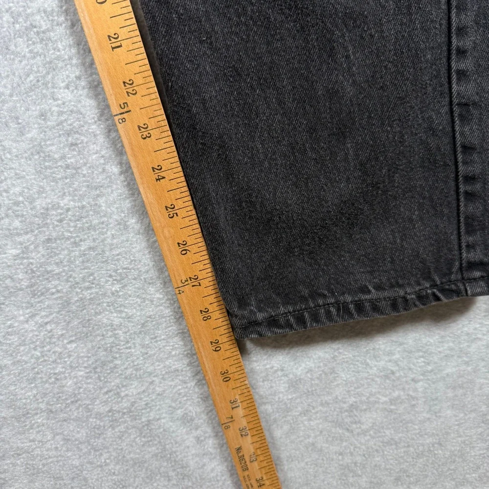 Levis 505 Regular Fit Black Denim Jeans Mens 32x30 Straight Leg Fits 30x29 y2k